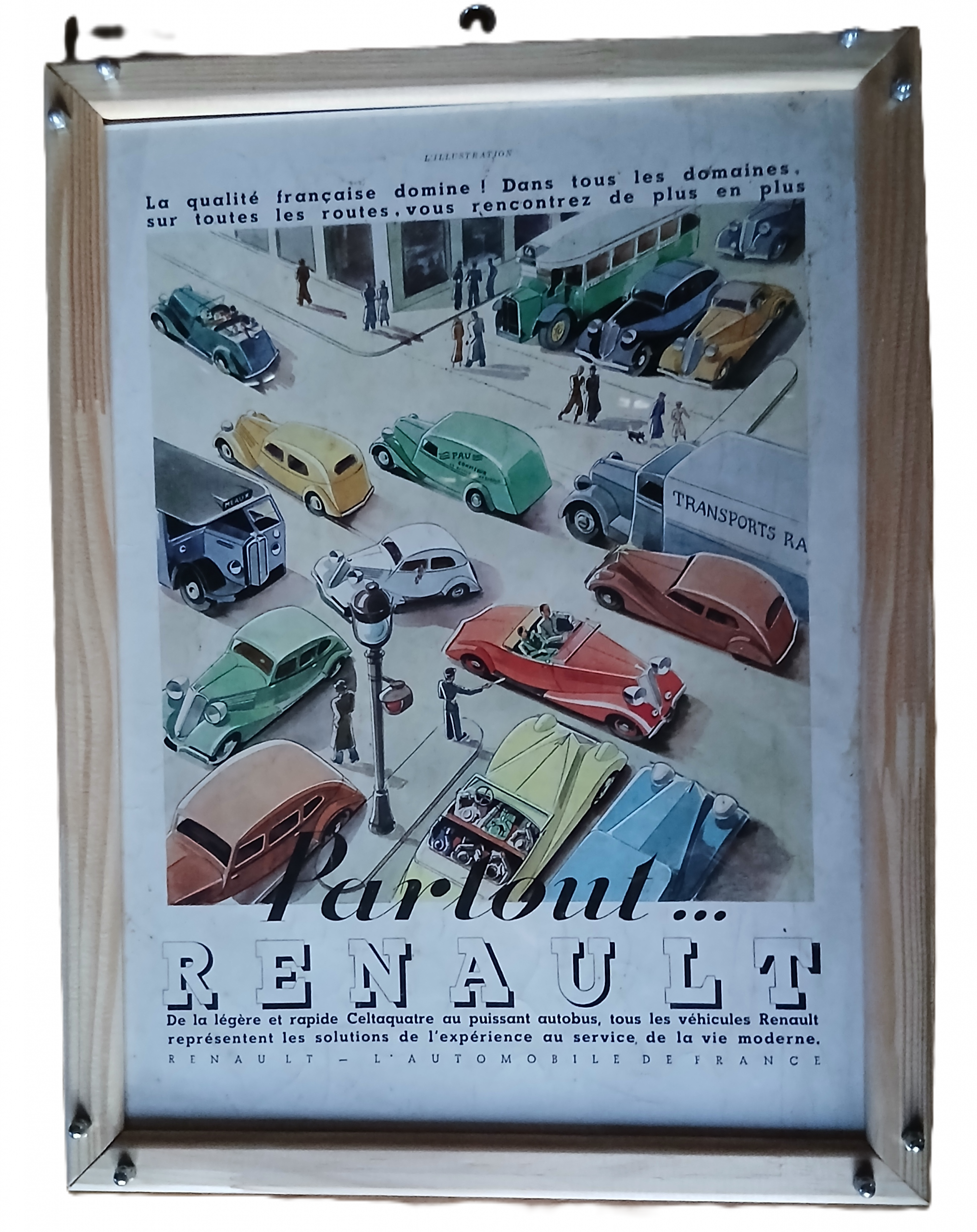 Dessin publicitaire journal Illustration Renault 1935