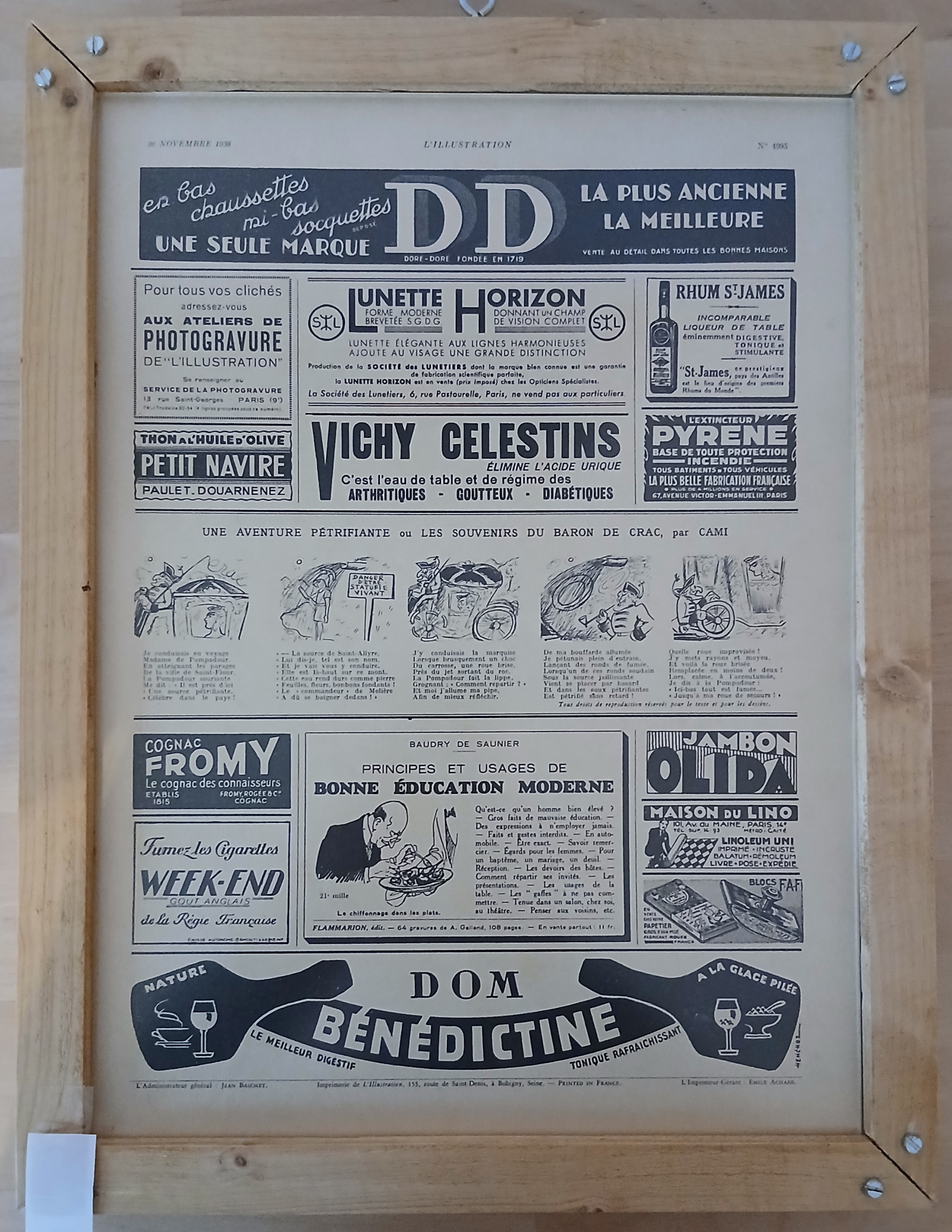 Dessin publicitaire journal Illustration 202 Peugeot 1938 – Image 2