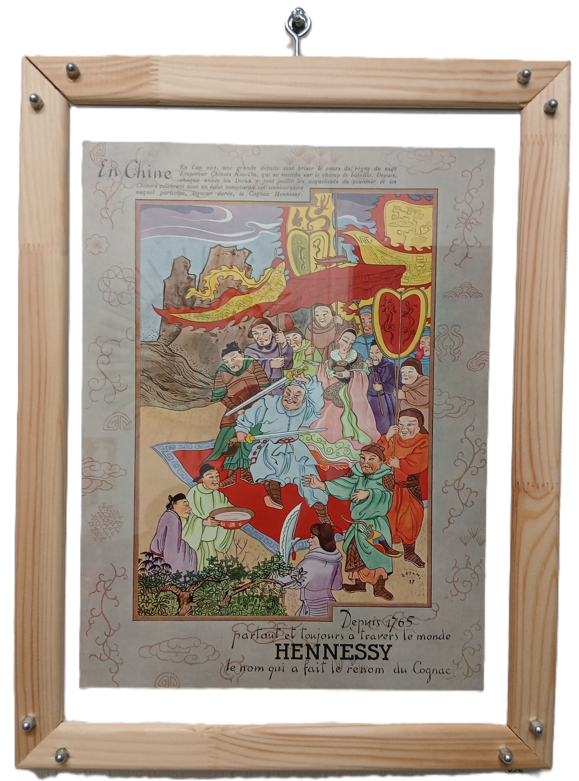 Dessin publicitaire journal Illustration Hennessy 1938