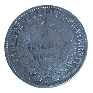 1 franc argent type Cérès 1888