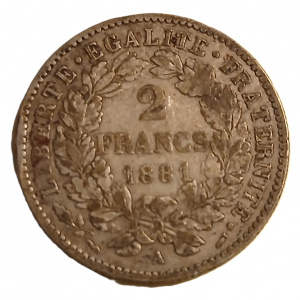 2 francs argent type Cérès 1881