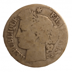 2 francs argent type Cérès 1871 grand A