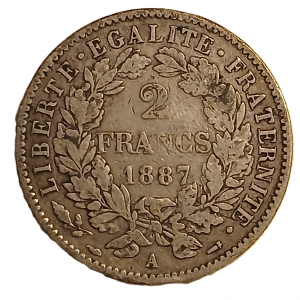 2 francs argent type Cérès 1887