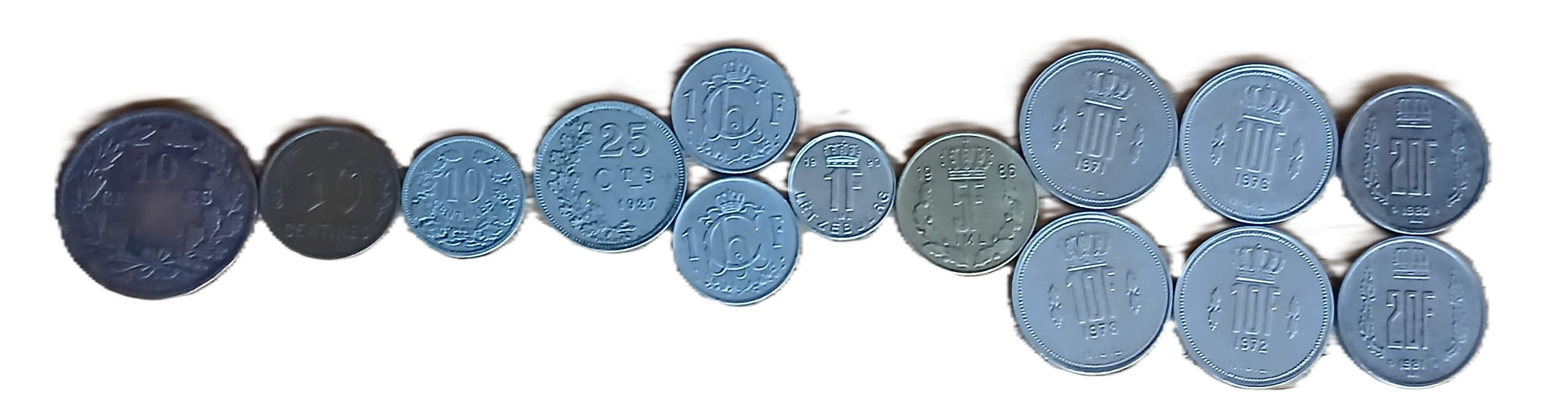 Lot pièces de monnaie Luxembourg