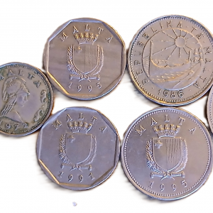 Lot pièces de monnaie Malte