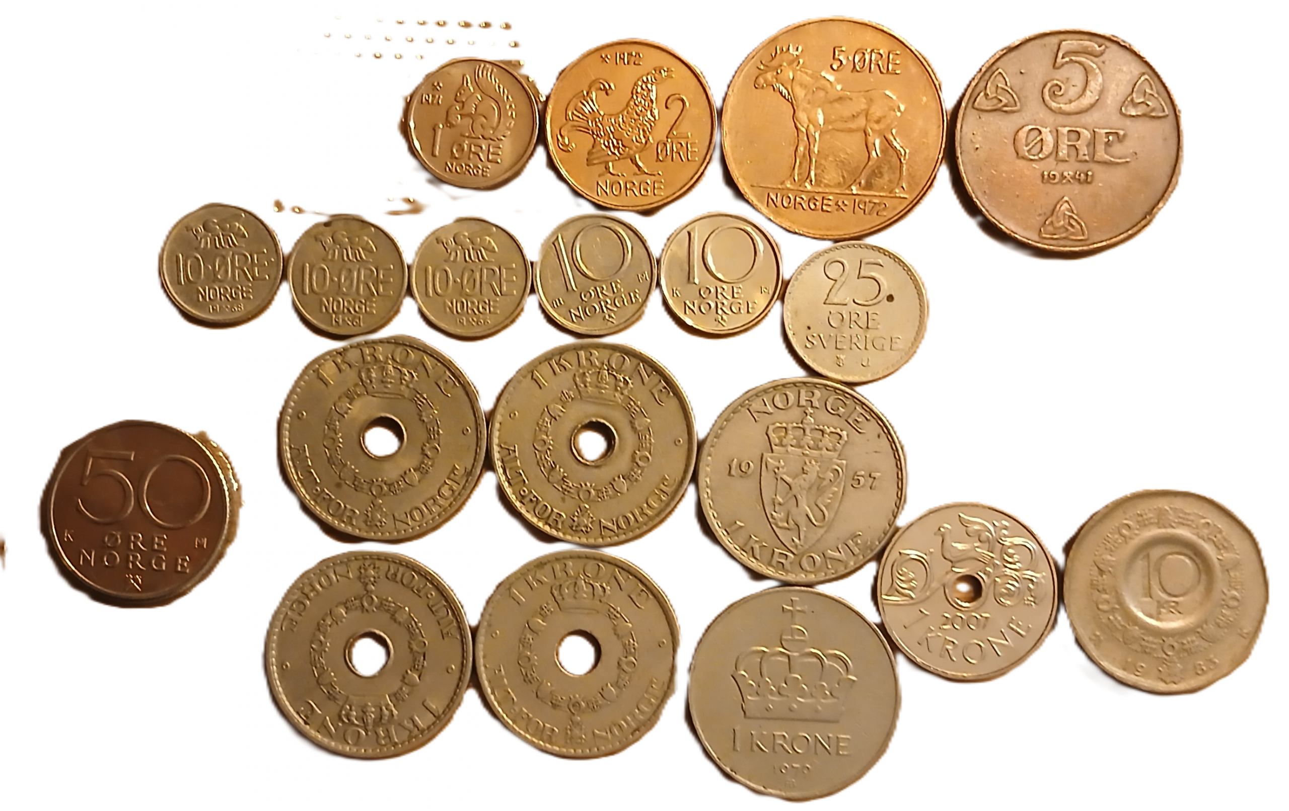 Lot pièces de monnaie Norvège