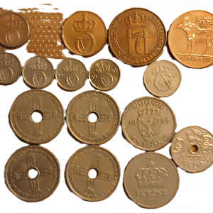 Lot pièces de monnaie Norvège