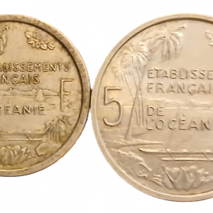 Lot pièces de monnaie Océanie française