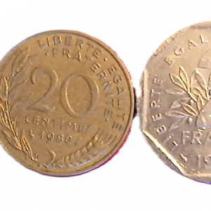 Série pièces françaises courantes de 1980