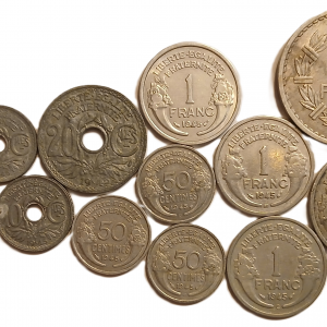 Série pièces françaises courantes de 1945