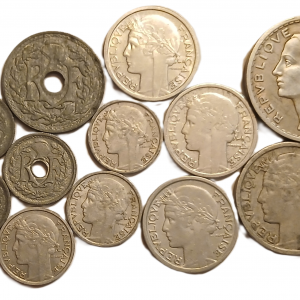 Série pièces françaises courantes de 1945