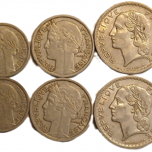 Série pièces françaises courantes de 1947