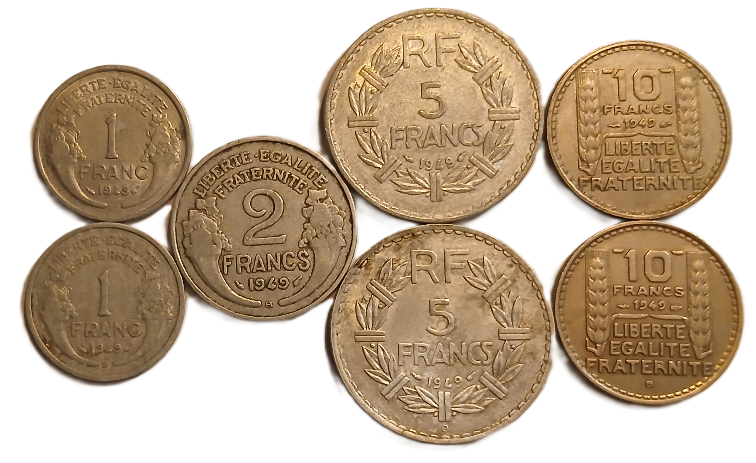 Série pièces françaises courantes de 1949