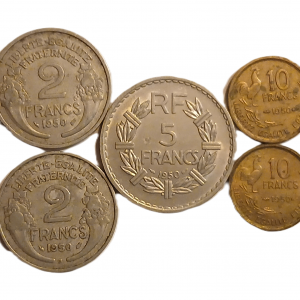 Série pièces françaises courantes de 1950