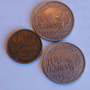 Série pièces françaises courantes de 1954