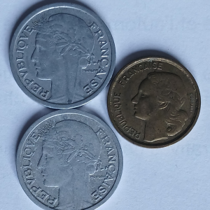 Série pièces françaises courantes de 1957