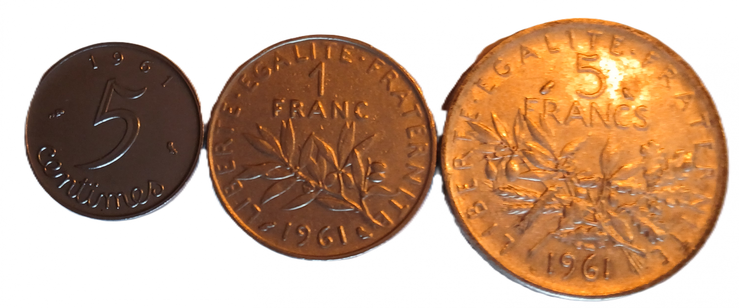 Série pièces françaises courantes de 1961