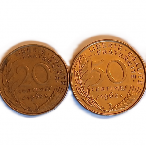 Série pièces françaises courantes de 1962