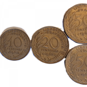 Série pièces françaises courantes de 1963