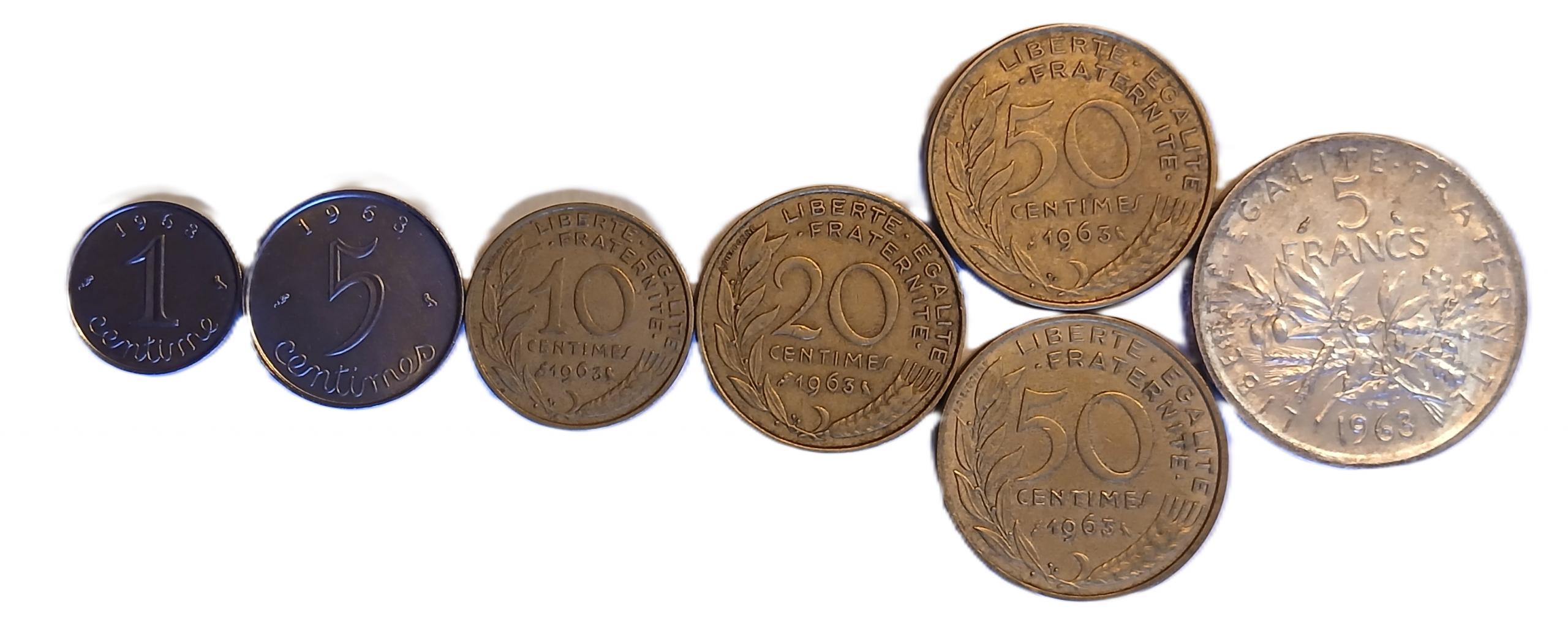 Série pièces françaises courantes de 1963