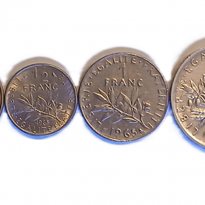 Série pièces françaises courantes de 1965