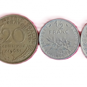 Série pièces françaises courantes de 1968