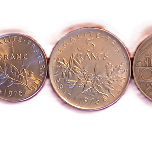 Série pièces françaises courantes de 1975