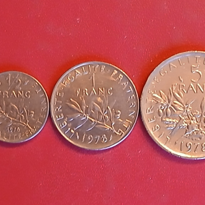 Série pièces françaises courantes de 1978