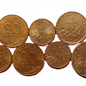 Série pièces françaises courantes de 1994