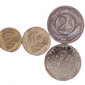 Série pièces françaises courantes de 1998