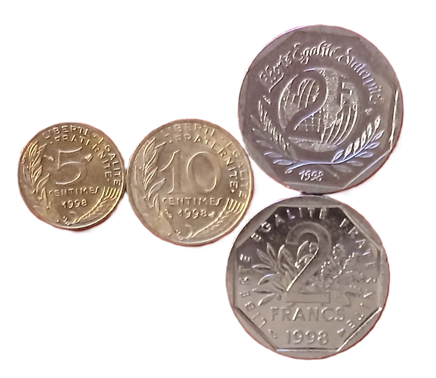 Série pièces françaises courantes de 1998