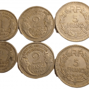 Série pièces françaises courantes de 1946