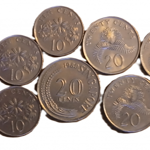 Lot pièces de monnaie Singapour