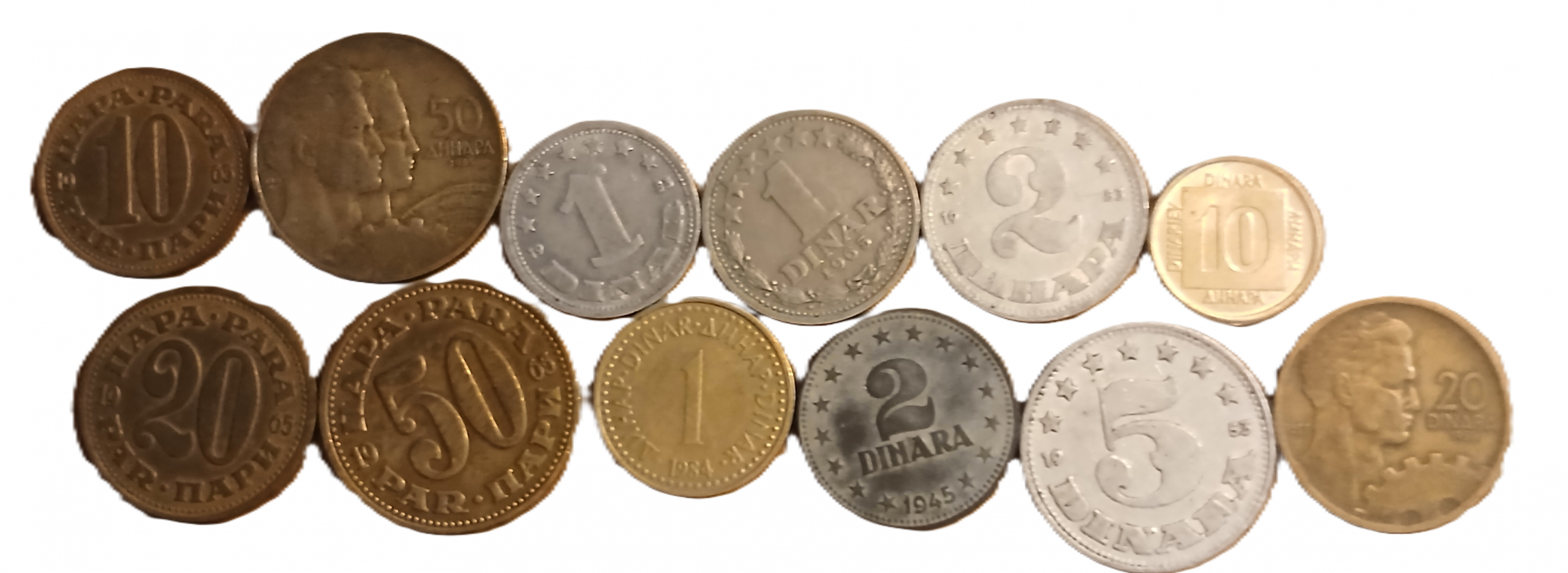 Lot pièces de monnaie Yougoslavie