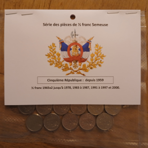Série 1/2 franc type Semeuse