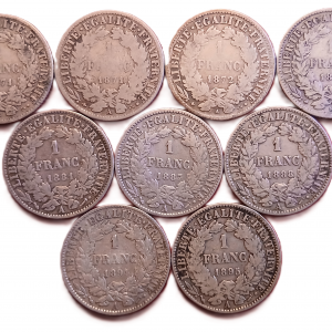 Série 1 franc type Cérès en argent