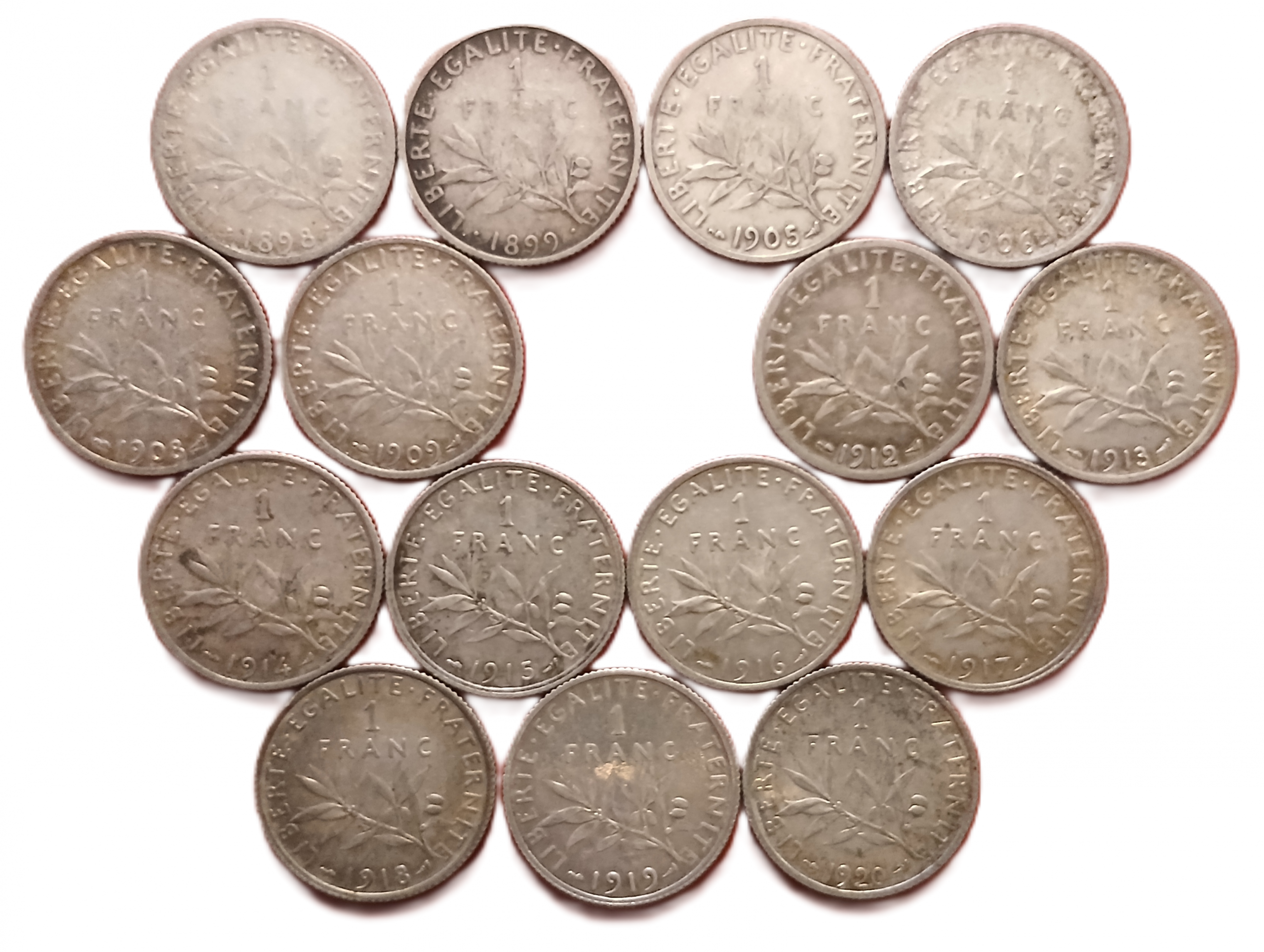 Série 1 franc type Semeuse en argent