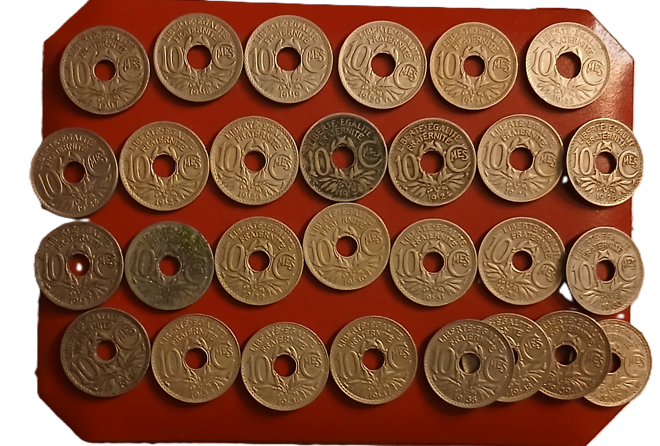 Série 10 centimes type Lindauer Cupro-nickel