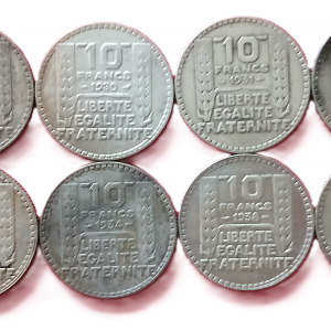 Série 10 francs Turin argent