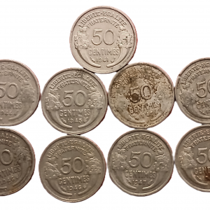 Série 50 Centimes type Morlon aluminium