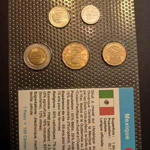 Lot pièces de monnaie Mexique
