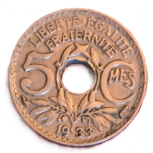 5 centimes type Lindauer 1933