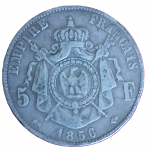 5 francs argent Napoléon III 1856 D
